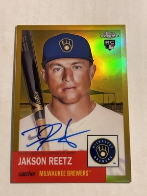 2022 Topps Chrome Platinum Anniversary Jakson Reetz Gold Auto /50 - Image 1 of 4
