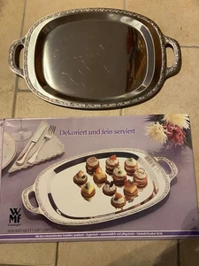 WMF SERVIERTABLETT MIT GRIFFEN 39,5 x 29,5 CM CROMARGAN EDELSTAHL ROSTFREI - Bild 1 von 1