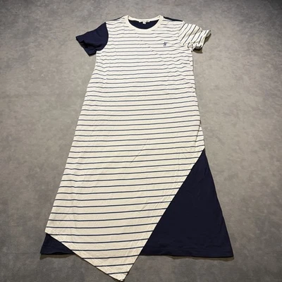 JW Anderson Uniqlo Dress Womens Medium Midi Striped Layered Asymmetrical Hem - Image 1 of 4