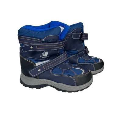 Rugged Bear Kids Snow Boots Lined Blue Size 2 - Image 1 of 4