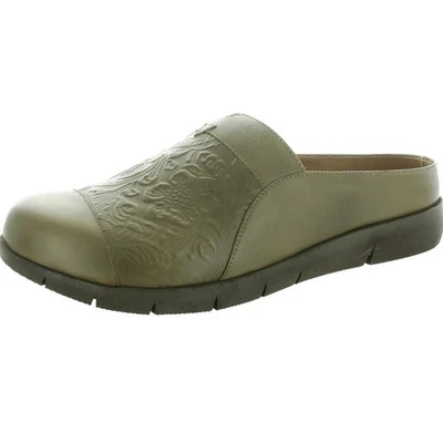 Новый SoftWalk женщин San Marcos инструмент кожи поскользнуться на мулы размер 6 оливковый зеленый - Изображение 1 из 4