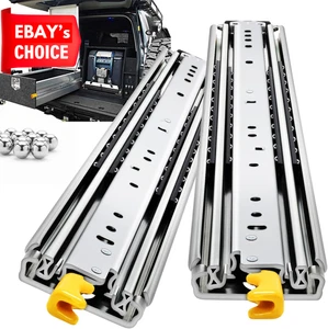 Heavy Duty Drawer Slides Locking Full Extension Ball Bearing Rails 12–60 Inch - Picture 1 of 8