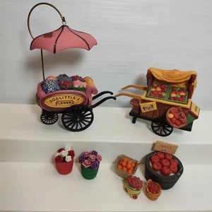 Dept. 56 Heritage Village Chelsea Market Flower & Fruit Monger Accessories  - Picture 1 of 13