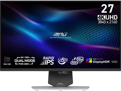MSI 27" 160 Hz Rapid IPS UHD Monitor - LCD Flat Panel 0.50 ms FreeSync (AMD Adap - Image 1 of 4