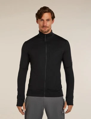 ICEBREAKER MERINO 260 QUANTUM - CHAQUETA CREMALLERA COMPLETA - Negra - Grande para Hombre Foto 1 de 4