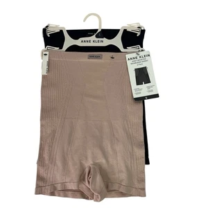 Anne Klein Women’s High-Waisted Seamless Short Pkg/2 Multi Colors Tag Free - Picture 1 of 8