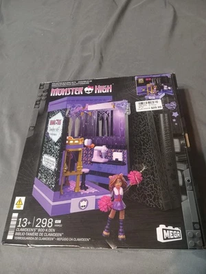 MEGA Monster High Clawdeen's Boo-K Den Construction Set Book Nook 298 Pieces New - Image 1 of 4