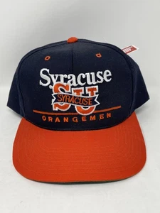 Vintage Syracuse Orangemen Hat Cap Snap Back Mens One Size Navy Orange NCAA - Picture 1 of 9