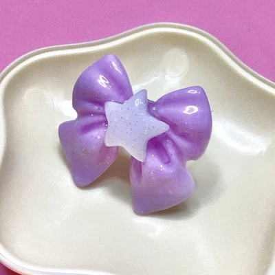 Anillo Cinta Púrpura Lila Kawaii, Coquette, Cutecore, Pastel, Fairy Kei, Harajuku Foto 1 de 3