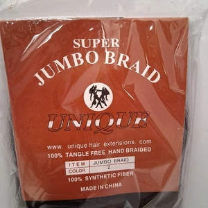 Trenza Super Jumbo única 100 % fibra sintética extensión sin enredos color-2 - Imagen 1 de 4