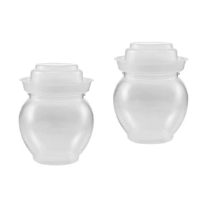  2 Stück Kimchi Glas Aufbewahrung Lebensmittel Behälter mit luftdichtem Deckel Einlegegläser - Bild 1 von 12