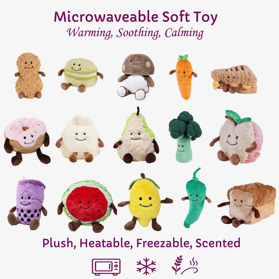 Microwaveable Soft Toy Heatable Plush Lavender Scented Hot Cold Heat Pack  - Image 1 of 1