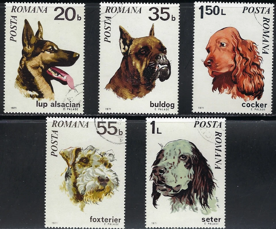 Romania Beautiful Dogs on  Stamps ....................24N.................C-1119 - Image 1 of 1