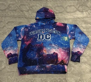 Washington DC Herren Pullover Fleece Hoodie Galaxy Print Designed USA Mehrfarbig L - Bild 1 von 12