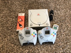 Sega Dreamcast Console System HKT-3020 With 2 Controllers &  Memory Card TESTED!