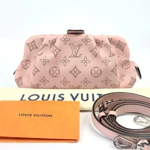 LOUIS VUITTON Scala Monogram Mahina Mini Pouch Magnolia Pink Crossbody Bag - Picture 1 of 15