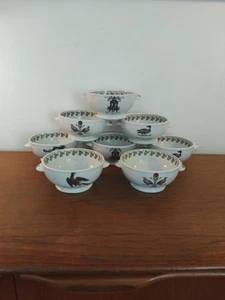 Vintage Limoges France Porcelaine D’Auteuil SOUP BOWLS X8 - Picture 1 of 12