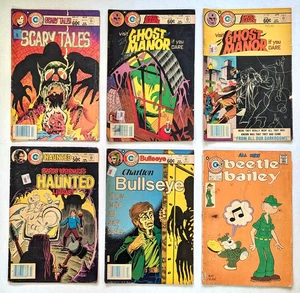 Charlton Comics 1975 Beetle Bailey Ghost Manor Haunted Scary Tales Bullseye Lot - Picture 1 of 24