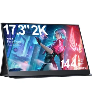 17,3" 2K 144Hz Tragbarer Monitore Gaming Computer Monitor FreeSync HDR Screen - Afbeelding 1 van 10