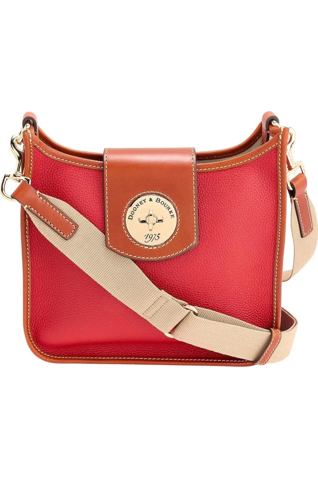 Mensajero Dooney & Bourke Turnlock de cuero rojo Foto 1 de 1