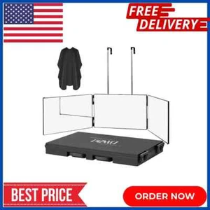 3 Way Mirror for Self Hair Cutting,360 Haircuts Mirror Men for Barber Use Tools - Picture 1 of 10