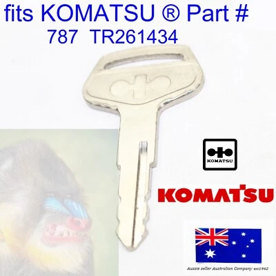 Komatsu Logo Plant Ignition Start Key Universal Master 787 TR261434 Skid Steer - Image 1 of 4