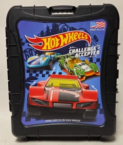 Hot Wheels Challenge Accepted 110 Car Storage Case w/ Retractable Handle Wheels - Picture 1 of 4