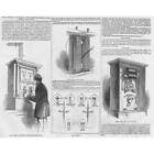 Murder at Salt Hill, Electro- Magnetic Telegraph at Slough - Antique Print 1845
