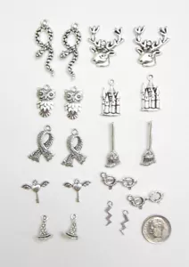 NEW-20 TIBET SILVER VARIOUS ASSORTED "HARRY POTTER" CHARMS CUTE - Picture 1 of 4