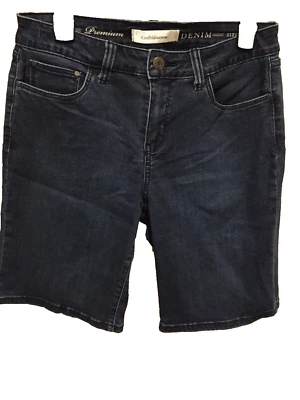 Croft Barrow Women Shorts 6 Blue Cotton Blend Straight Denim - Image 1 of 4