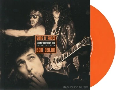 GUNS N' ROSES vs BOB DYLAN 7" Knockin' On Heaven's Door ORANGE VINYL 750 Made - Image 1 of 4