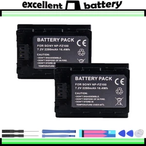 2x NP-FZ100 Rechargeable Camera Battery 4265 for Sony A7R IV / A7III - Picture 1 of 7