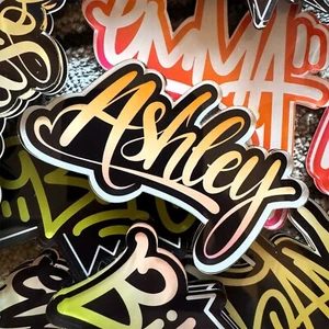 Name Magnet :  ASHLEY | for Fridge, Locker or Office | graffiti | Calligraphy - Picture 1 of 6
