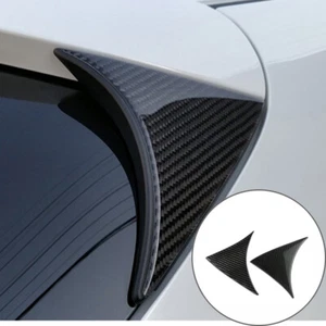 Carbon Fiber Rear Window Spoiler Wing Trim For Mazda 3 Axela Hatchback 2014-2018 - Picture 1 of 8