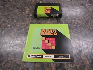 Radio Shack 26-3150 Math Bingo for TRS-80 Color Computer Game Cartridge - KK47 - Picture 1 of 3