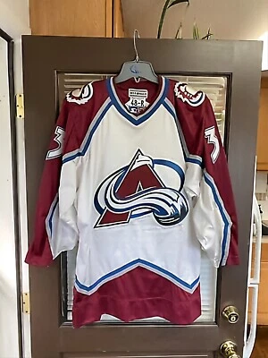 Auténtico Starter Patrick Roy #33 Colorado Avalanche RARO De Colección Cosido 48-R RARO Foto 1 de 4
