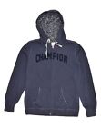 CHAMPION Womens Heritage Fit Graphic Zip Hoodie Sweater UK 14 Large Blue AP14