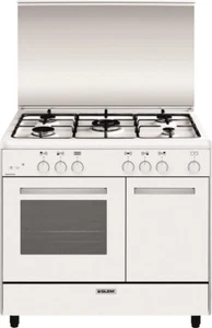 Glem Gas Cucina a Gas 5 Fuochi Forno a Gas Grill 90x60 cm Bianco - AR965GX - Foto 1 di 3