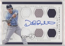2016 Panini National Treasures Six Swatch Signatures /99 Daniel Robertson Auto
