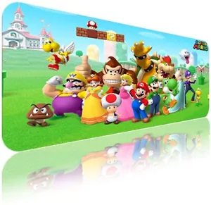 80X30cm Mario Extra Large Gaming Mouse Pad Mat for PC Laptop Office Anti-Slip - Picture 1 of 11