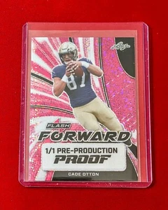 🔥 Cade Otton -2024 Leaf Flash Forward Pink Sparkle 1/1 Pre-Product Proof - Bild 1 von 2