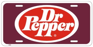 Vintage Dr Pepper License Plate Embossed Metal New Old Stock Soda #2157 - Picture 1 of 5