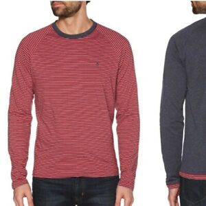 Original Penguin reversible grey red Striped t-shirt knit sweatshirt new MEN XXL