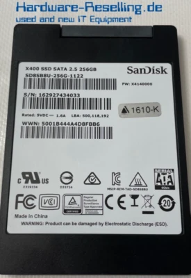 SanDisk X400 256GB 2,5" SATA III 6G MLC SD8SB8U-256G-1122 NAND - Bild 1 von 2