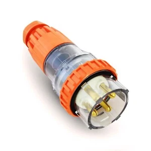 5 Pin 20A Amp Industrial Plug IP66 Weatherproof 3 Phase Male Straight Plug Top - Picture 1 of 7