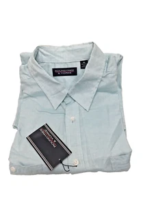 Roundtree & Yorke Short-Sleeve Shirt , Turquoise , XL - Picture 1 of 2