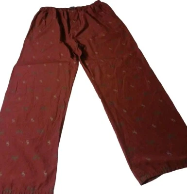 U.S. Polo Assn. sleepwear pants Men's XL pull on/ graphic print maroon Deer tree - Image 1 of 4