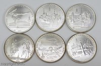 Coin Münze 5 Rubel 6 St. Olympiade Moskau 900 Silber 1980 Reiter Turner Städte 