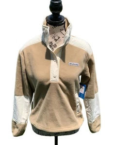 Columbia Women's Benton Springs Crop Fleece Pullover Beige Size XS- NWT - Picture 1 of 5