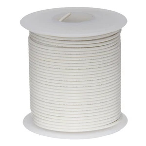 24 AWG Gauge Solid Hook Up Wire White 100 ft 0.0201" UL1007 300 Volts - Picture 1 of 1